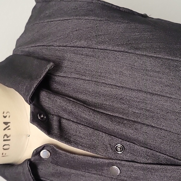 Calvin Klein Deep NAVY Button-Down Midi Dress, Size S - Picture 2 of 4